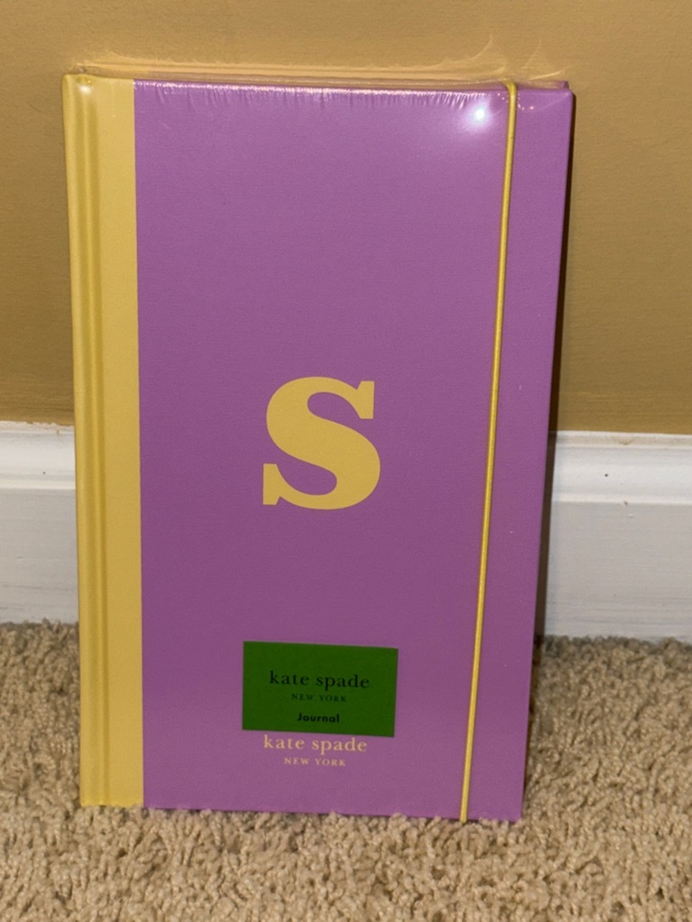 kate spade Lavender and Yellow Monogram ‘s’ Journal